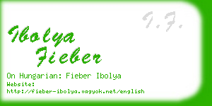 ibolya fieber business card